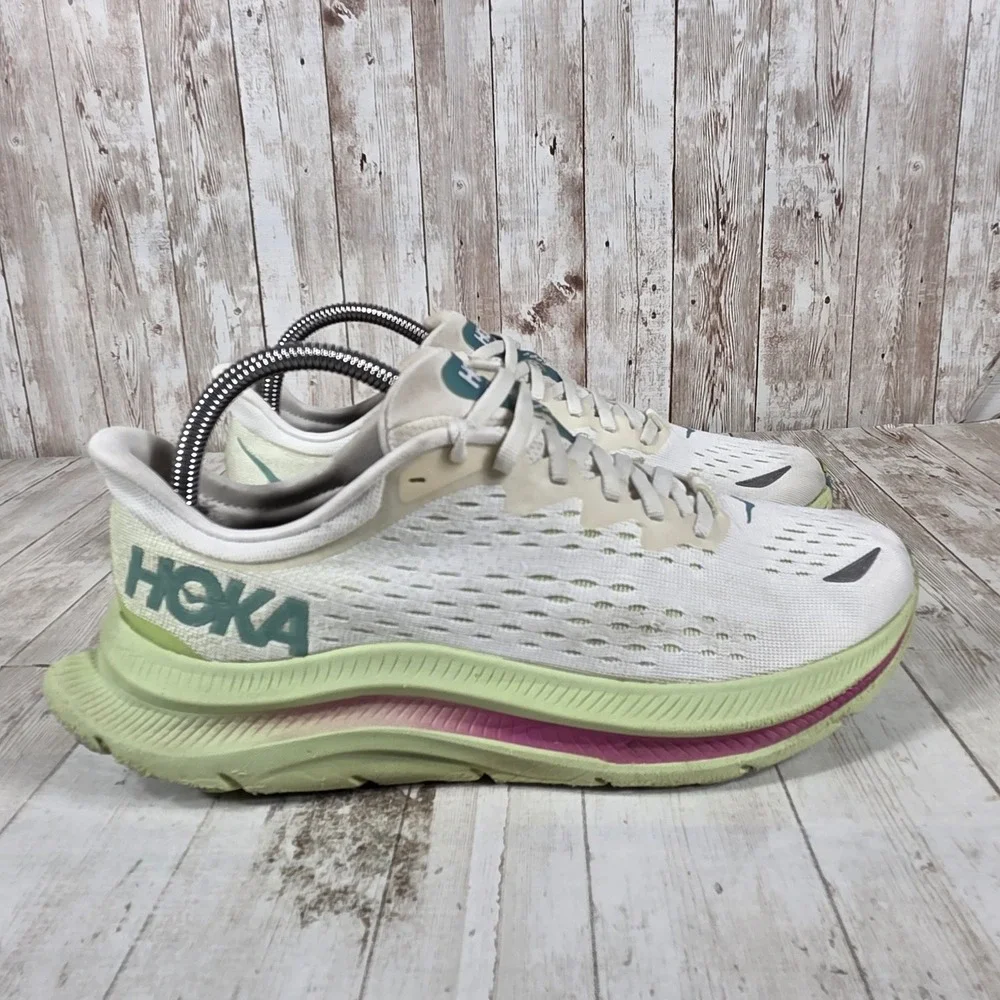 Hoka Kawana Womens 8B Running Shoes Blanc De Blanc Blue Fog 1123164 BDBB Sneaker